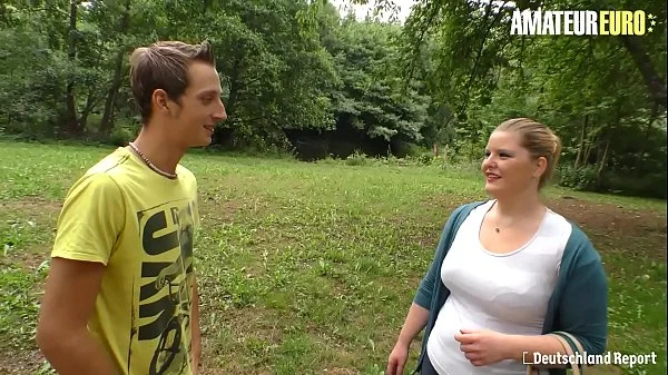 AMATEUR EURO - #Anna K. - BBW German Newbie Has Outdoor Sex With Her Lover