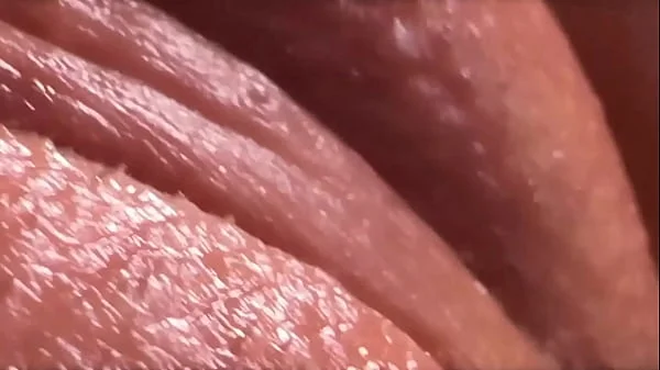 Extremily close-up pussyfucking. Macro Creampie